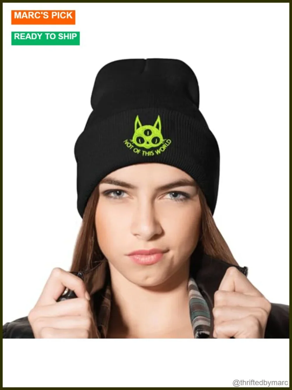 Cute Yellow Duck Embroidered Beanie Knit Hat for Men Women, Funny Graphic